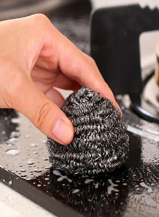 VIP Home Essentials Stainless Steel Sponges (Set of 3 Scrubbies) Will not scratch - Stainless Steel Sponges easily scrub away greasy, grimy build-up and baked-on stains, tackling your toughest jobs wi - Image 3